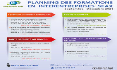 PLANNING DES FORMATIONS EN INTERENTREPRISES SFAX